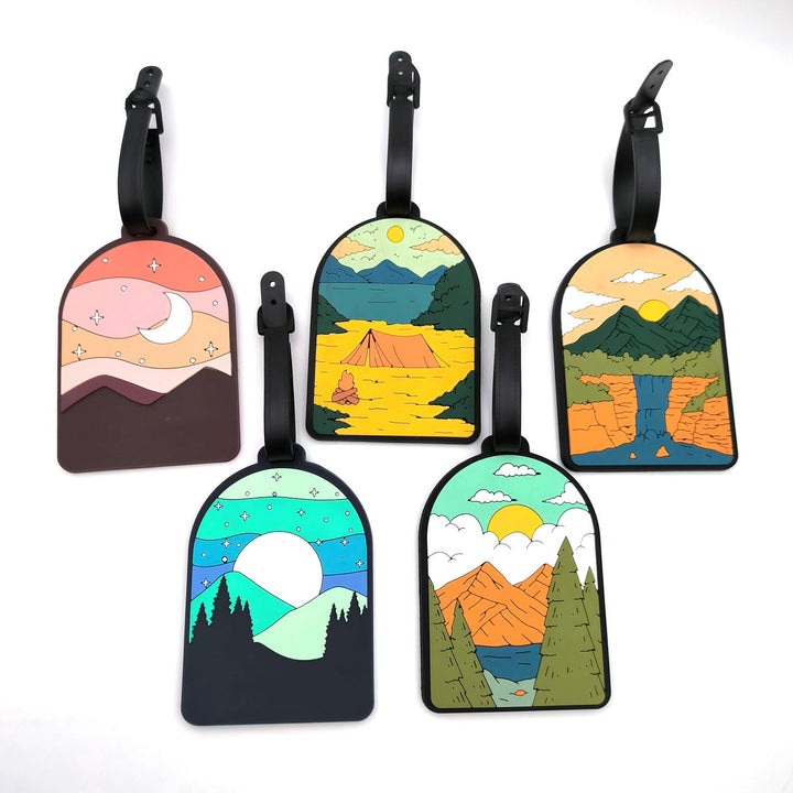 illustrated scenic silicone luggage tag Kalsten