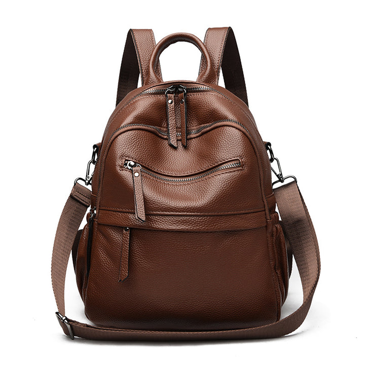 Multi-Functional Textured Leather Backpack Kalsten