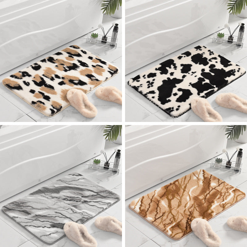 Plush Marble Design Bath Mat Kalsten
