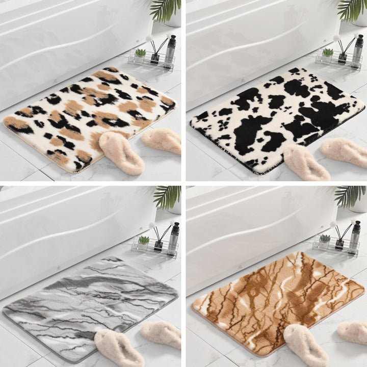 Plush Marble Design Bath Mat Kalsten