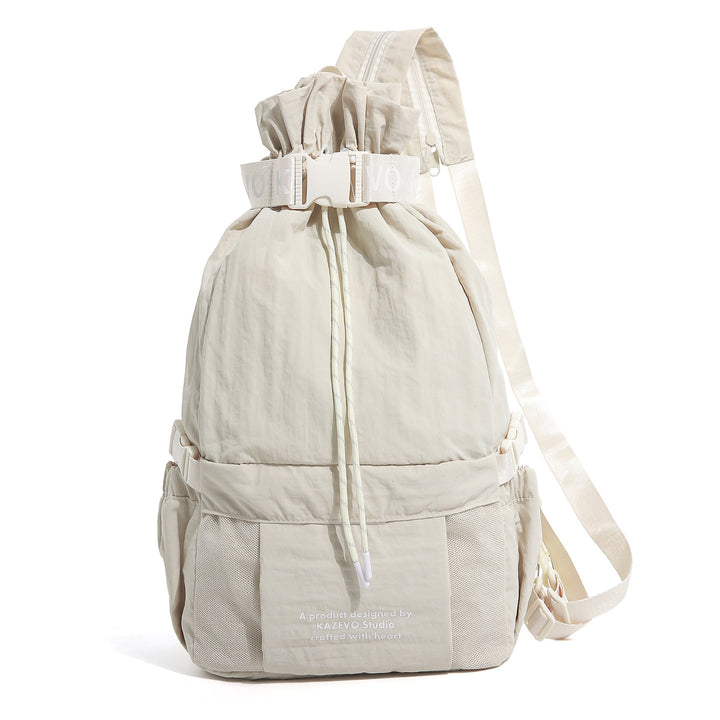 Casual Drawstring Backpack with Mesh Pockets Kalsten