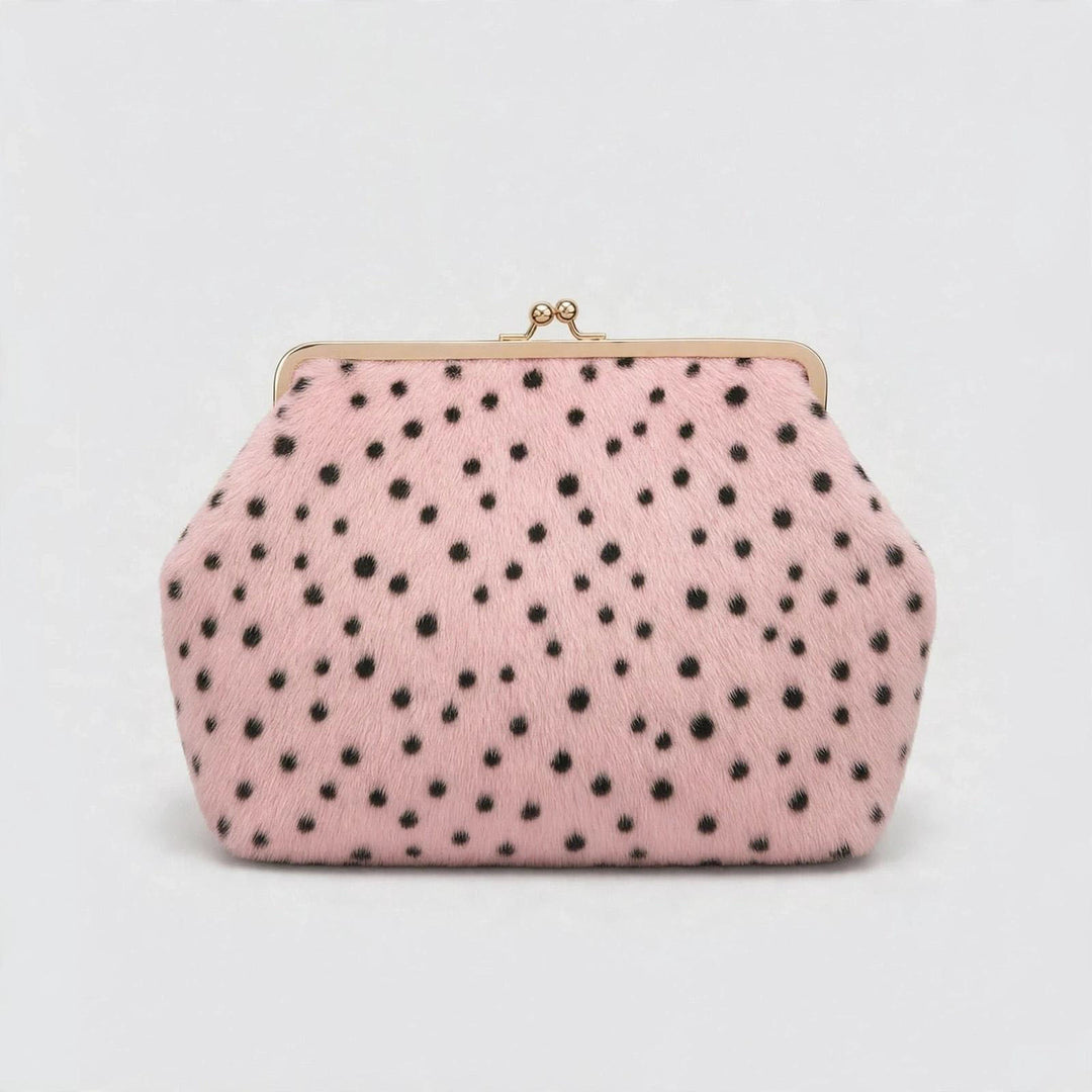 Polka Dot Fur Handbag