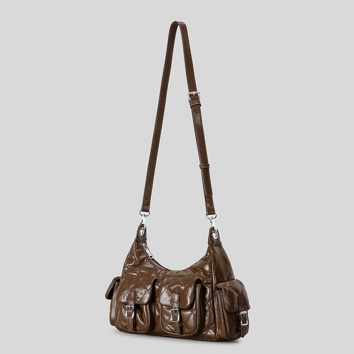 Quilted Multi-Pocket Handbag