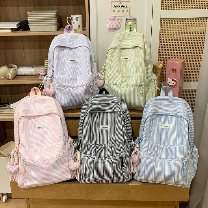 Cute Striped Backpack Kalsten