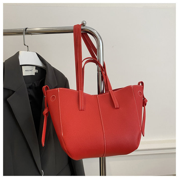 Textured Leather Everyday Tote Bag Kalsten