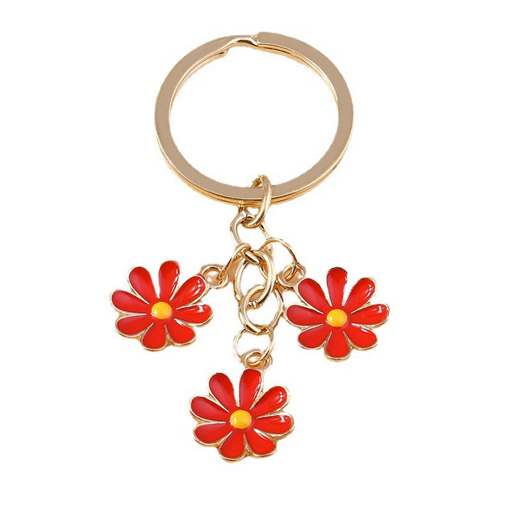 Keychain with Three Playful Daisies Kalsten
