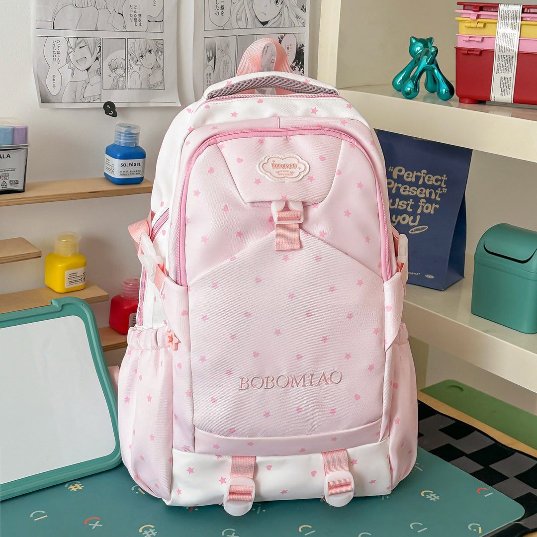 Stylish Star-Patterned School Backpack Kalsten