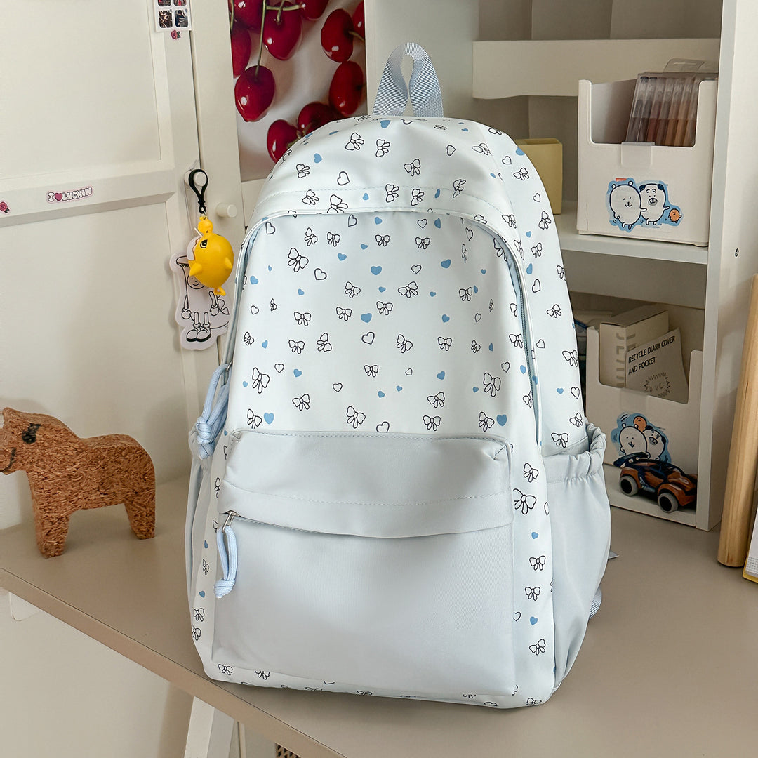 Stylish Heart-Printed Backpack Kalsten