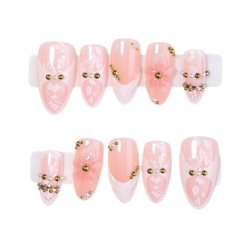 Glamorous 3D Art Nails with Floral Accents Kalsten