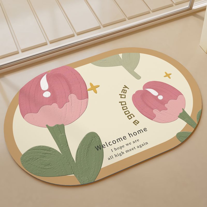 Charming Floral Welcome Mat Kalsten