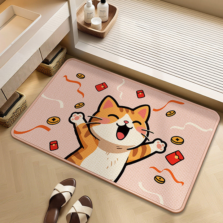 Cartoon Printed Bath Mat