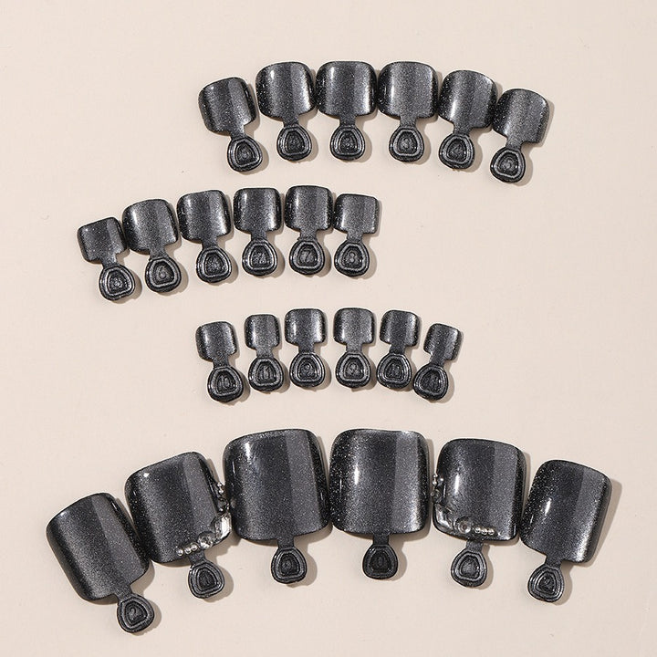 Artificial nail set with glossy surface and care accessories Kalsten
