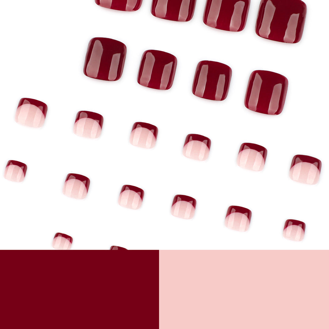 Artistic toenail design with elegant color gradient Kalsten