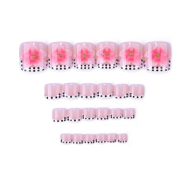 Artistic Floral Press-On Toe Nails Kalsten
