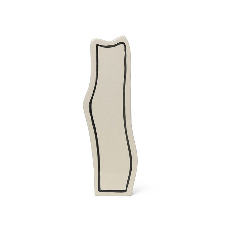 Abstract Curved Ceramic Sculpture