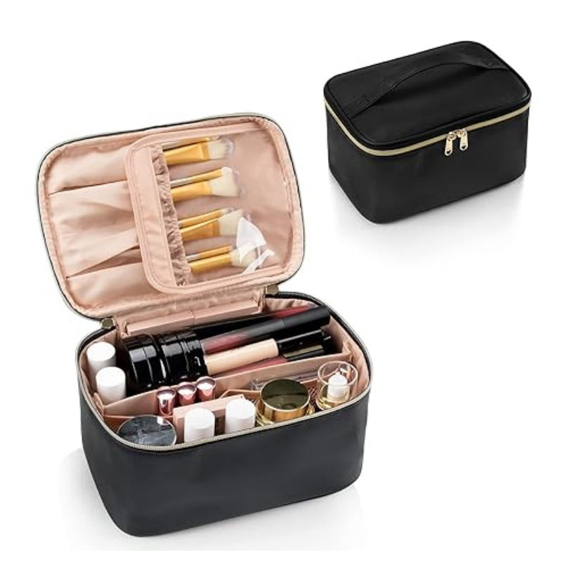 Cosmetic Organizer Bag with Structured Design and Versatile Compartments Kalsten