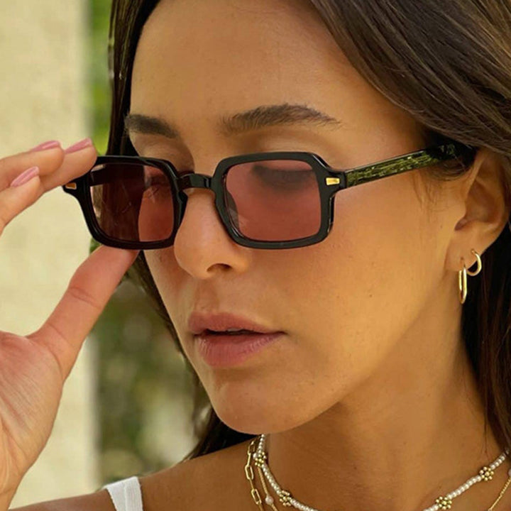 Ladies exclusive square sunglasses with elegant metal frame and UV protection Kalsten