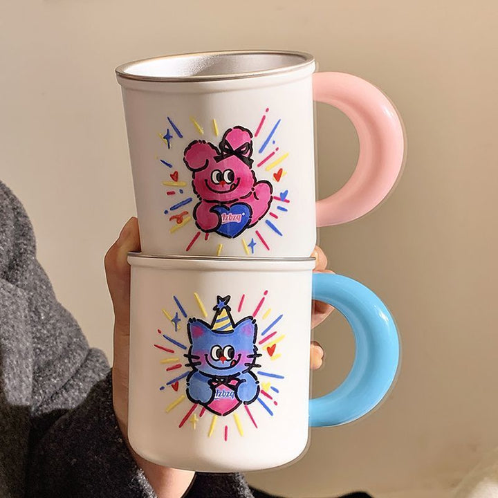 Ceramic mug with playful animal design Kalsten