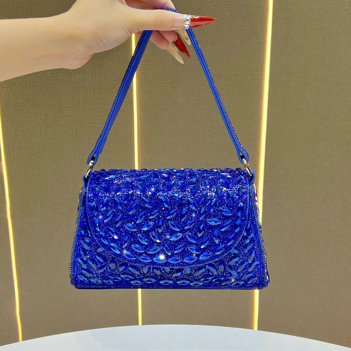 Ornate Crystal Detail Evening Handbag