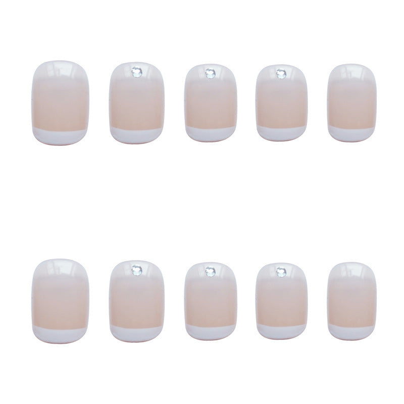 Elegant Rhinestone-Accent Press-On Nails