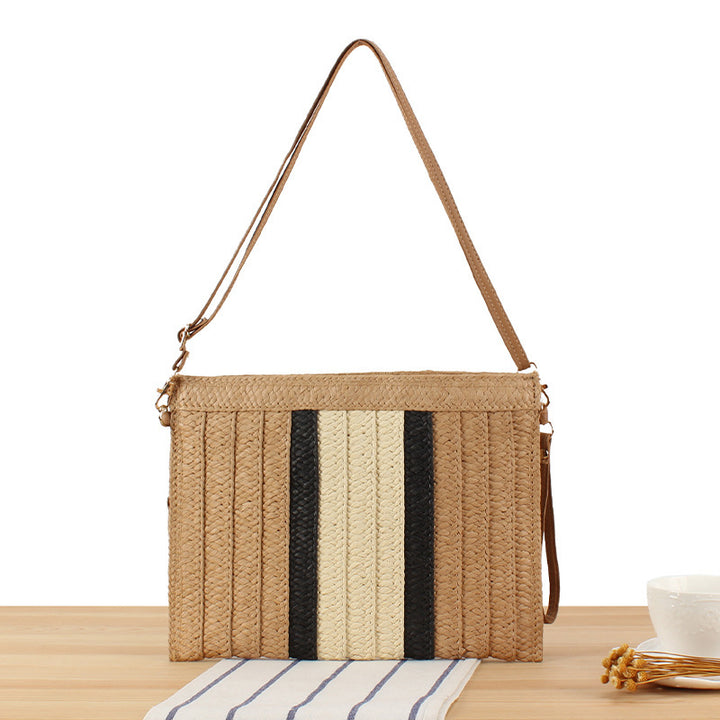 Elegant Shoulder Bag in Modern Striped Design Kalsten