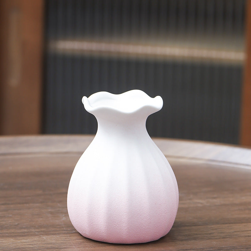 Geometric Faceted Ceramic Flower Vase Kalsten