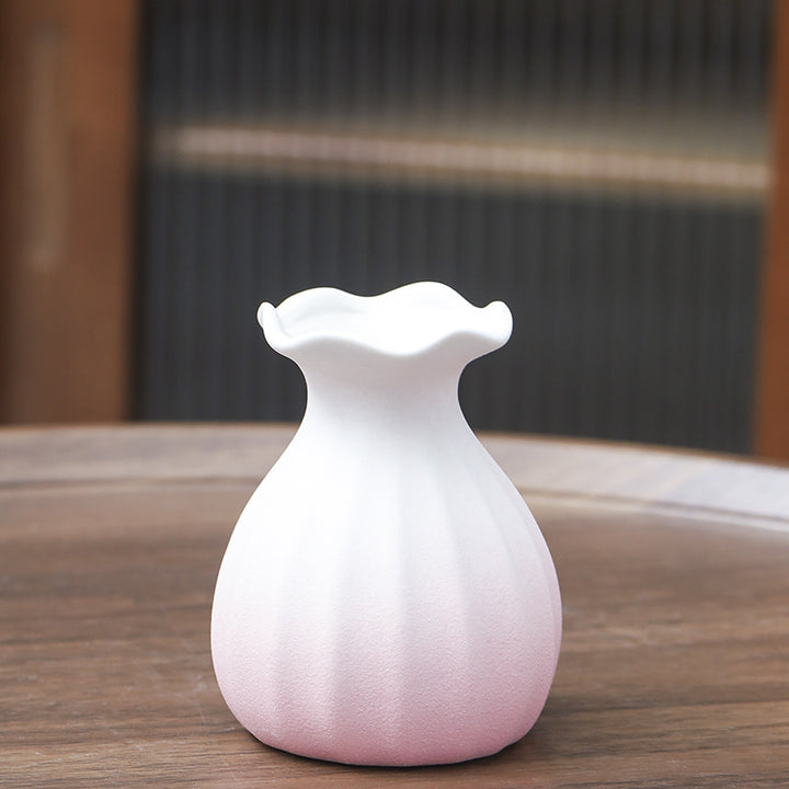 Geometric Faceted Ceramic Flower Vase Kalsten