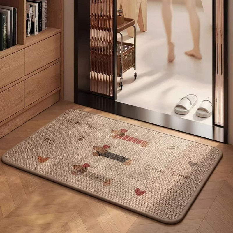 Playful Dog-Themed Bath Mat Kalsten