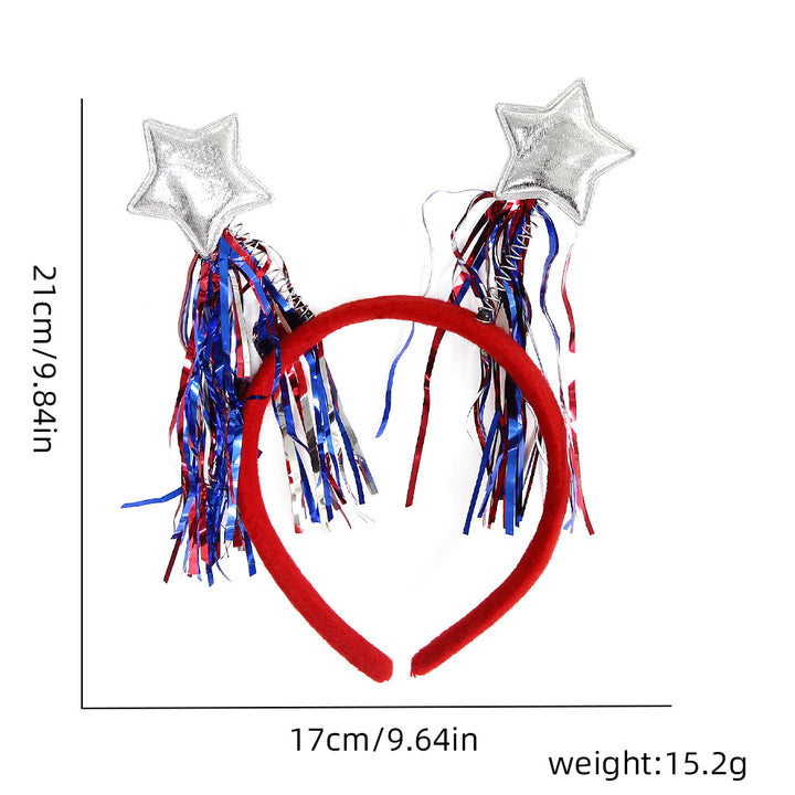 Unisex nan more patriotic festival headband with star and flag pom poms Kalsten