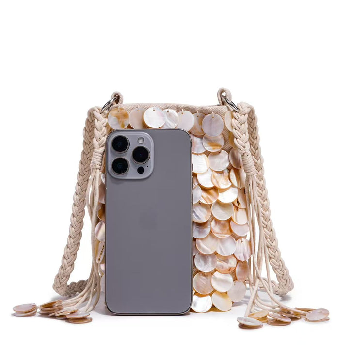 Elegant Shell-Embellished Crossbody Bag Kalsten