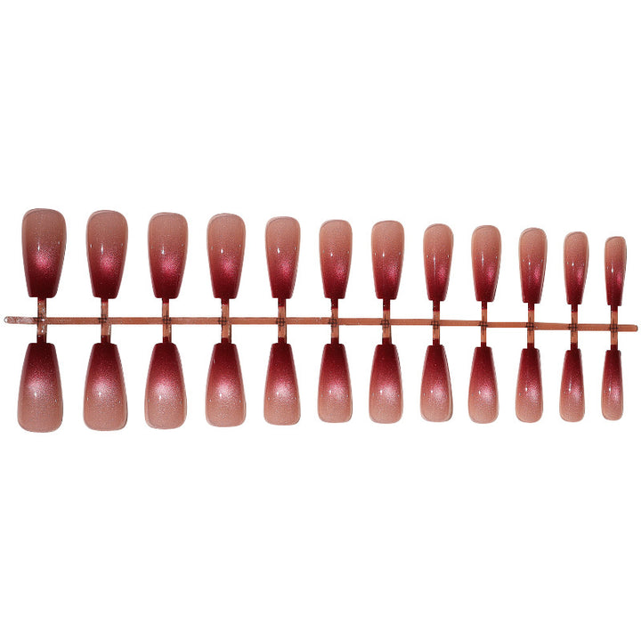 Acrylic nail set with glamorous gradient and glitter accents Kalsten
