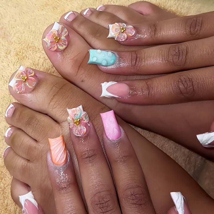 Elegant Floral Nail Art Set Kalsten