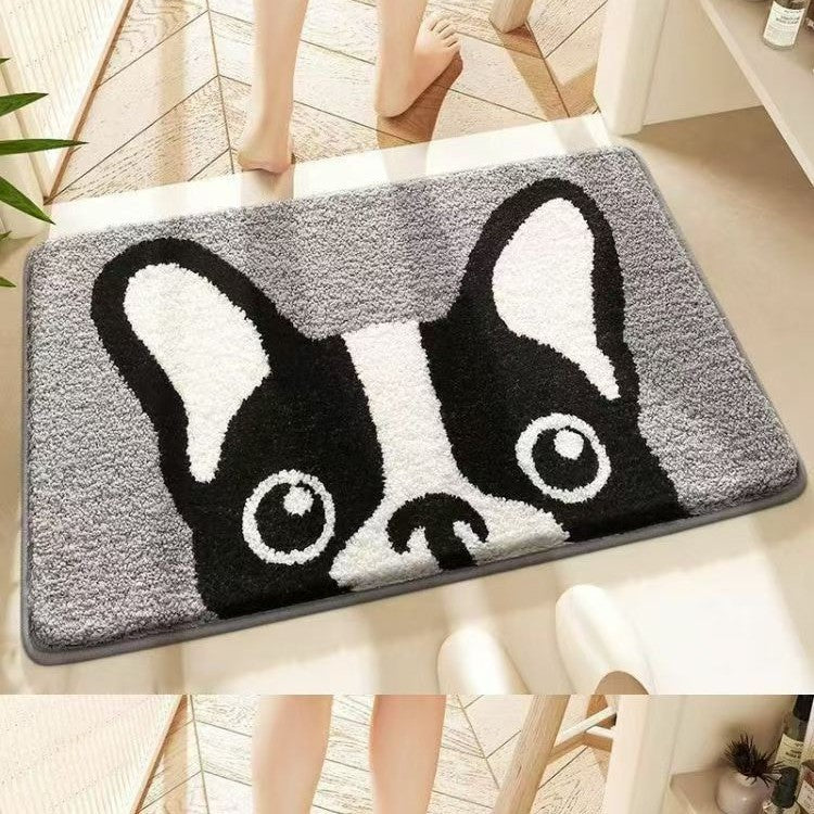 Cute Cartoon Cat-Themed Bath Mat