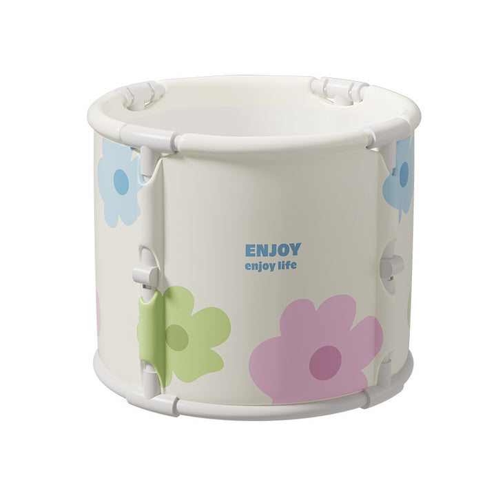 Ladies Foldable Storage Bucket with Playful Flower Design Kalsten