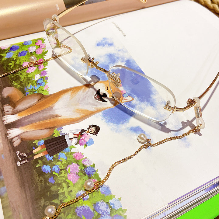 Fashionable glasses holder chain with pearl pendants Kalsten