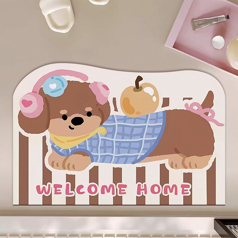 Cute Cartoon Otter-Themed Bath Mat Kalsten