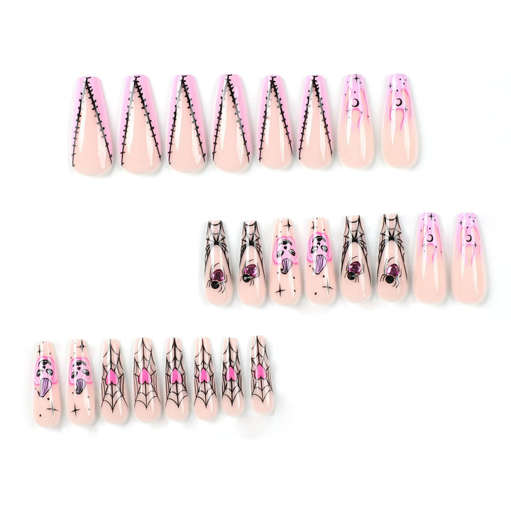 Creative Nail Art with Spider Web and Halloween Design Kalsten