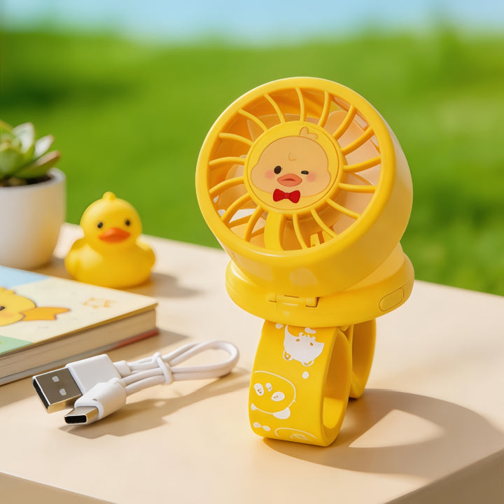 Ladies Portable Hand Fan with Childlike Design Kalsten