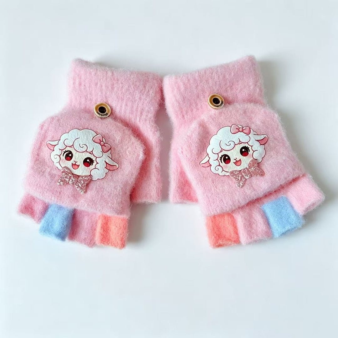 Heart Embellished Fingerless Gloves Kalsten