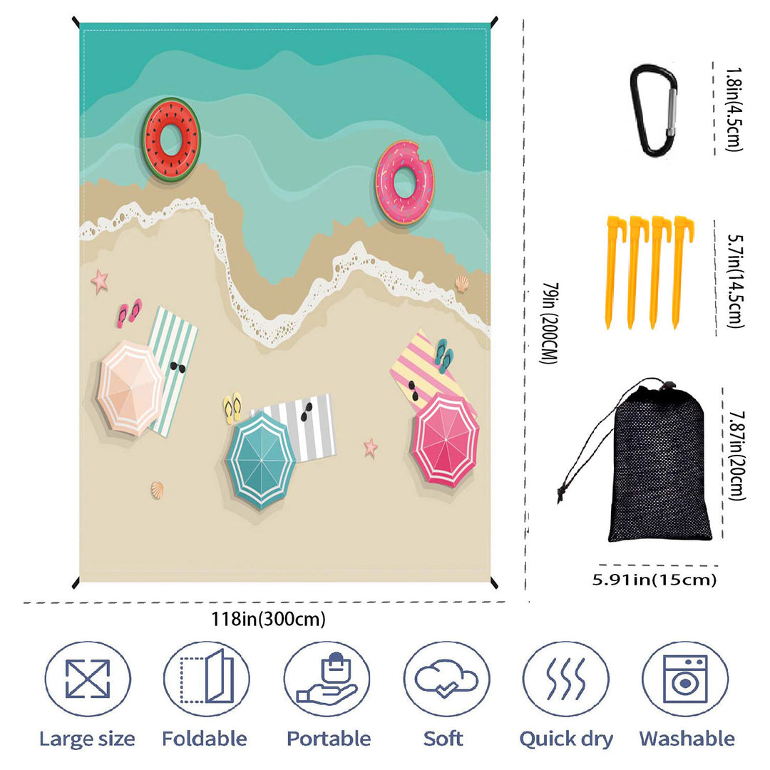 Large Portable Beach Mat Kalsten