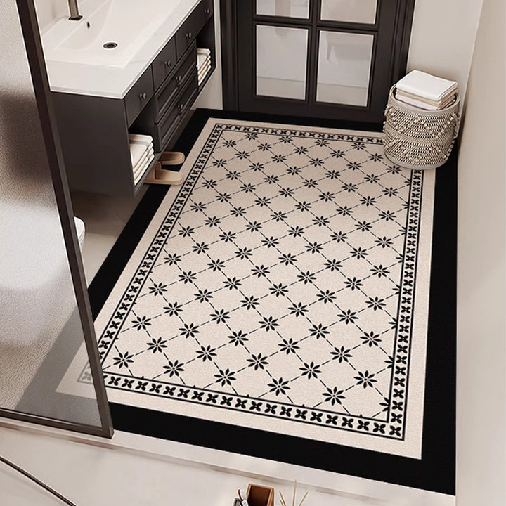 Mosaic Patterned Bathroom Rug