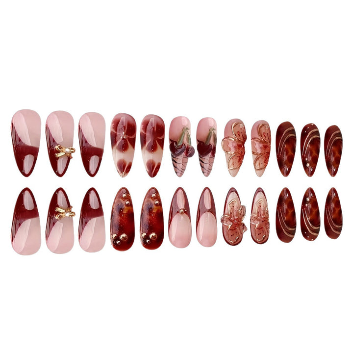 Artistic Flower-Inspired Acrylic Nail Set Kalsten