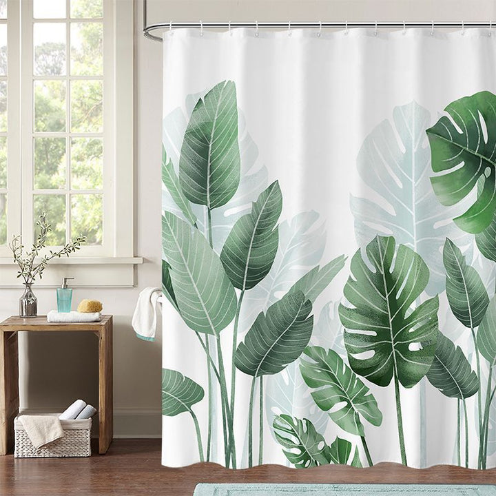 Tropical Leaf Shower Curtain Kalsten