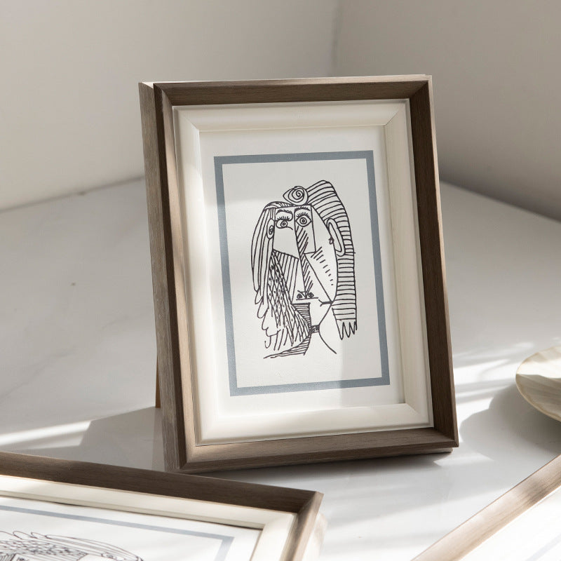 Artistic Framed Line Drawing Picture Frame