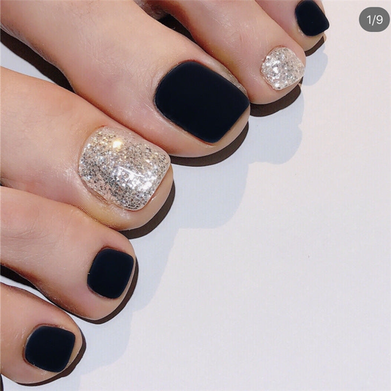 Glitter Matte Press-On Toenails Kalsten
