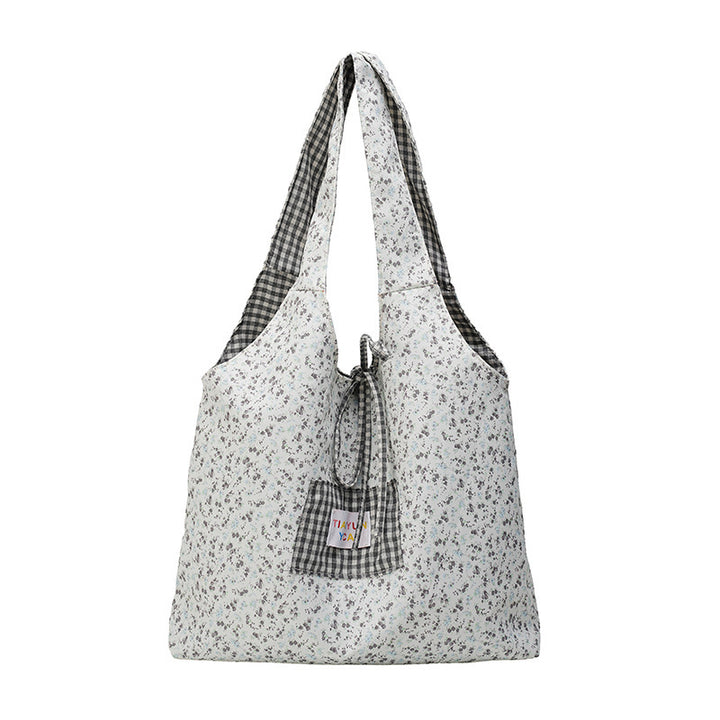 Stylish Checkered Shopping Tote Bag Kalsten