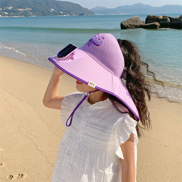 Ssun hat with solar mini fan, UV protection and wide neck protection Kalsten