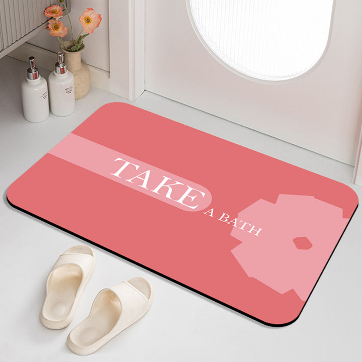 Inspirational Phrase Bath Mat
