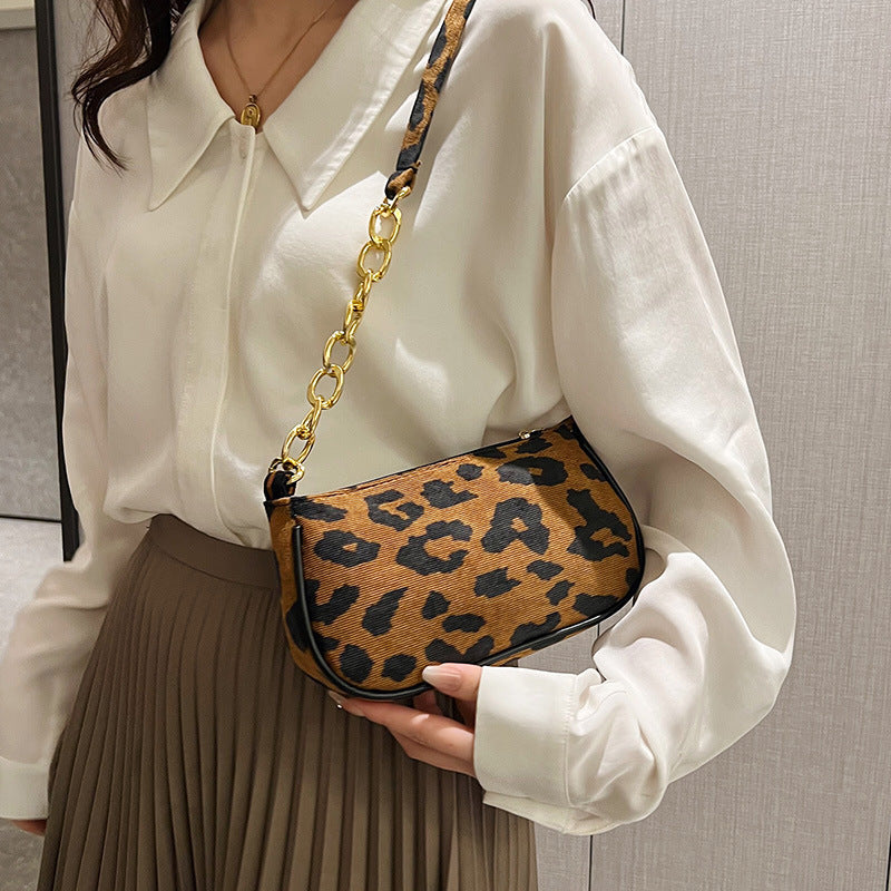 Leopard Print Crossbody Handbag