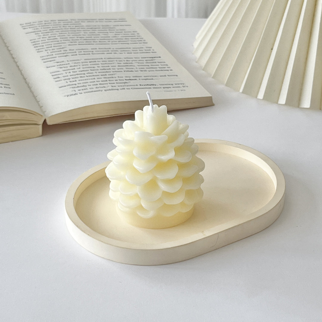Christmas Tree-Shaped Hanging Decorative Soy Wax Ornament Candle with Star Topper